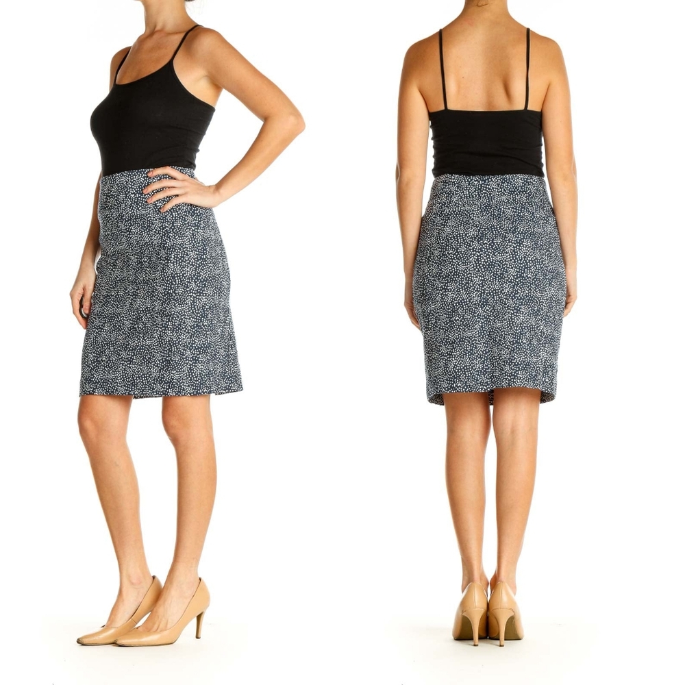 🖖 Margaret M 🖖 Navy Confetti Pencil Skirt